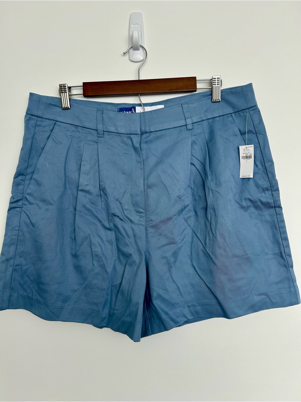 NWT Old Navy XL Blue Extra High-Rise 5" Taylor Trouser Short Summer Coastal Chic